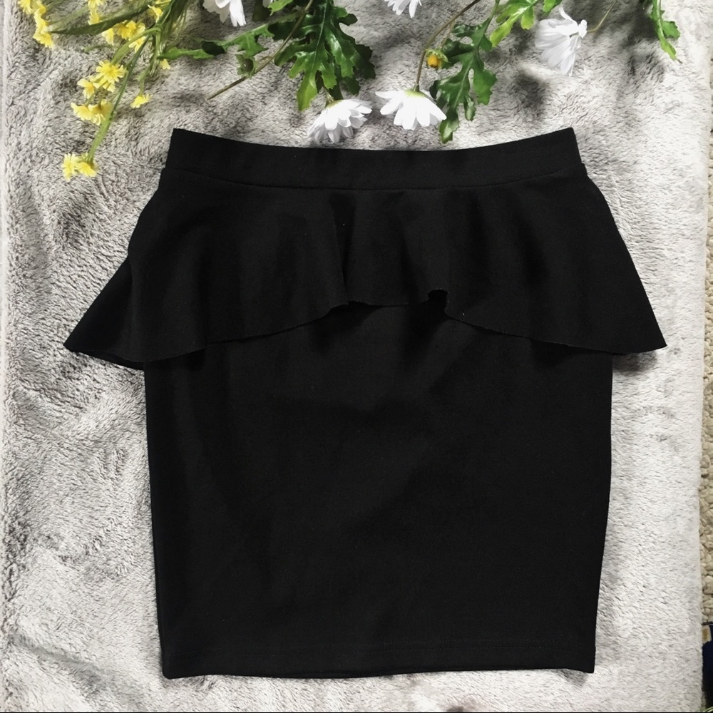 Sexy Peplum Mini Skirt